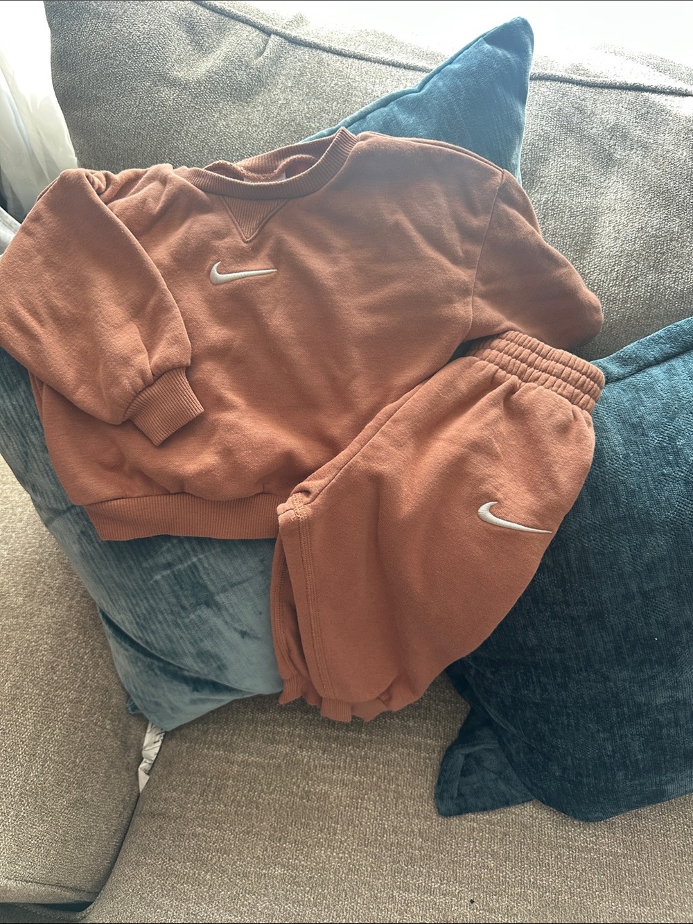 Nike Kids Rust Orange Sweatshirt & Joggers Set